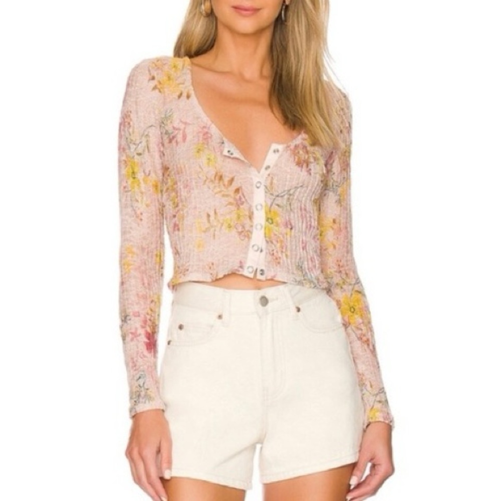 Free People 💗 We The Free Angelina Floral Print Crop Top 💛 size small